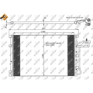 NRF Klimakondensator Volvo C30 C70 S40 V50 2,4 35616