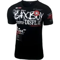 Baxboy T-Shirt Baxboy Moderner Männer Kurzarm Verwaschen Used Look TShirt B-147