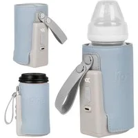 lionelo Babyflaschenwärmer THERMUP GO PLUS, Schnelles Erhitzen - 5 Temperaturen/3000mAh/USB-C