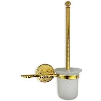 Belle Arti WC-Reinigungsbürste WC-Reinigungsbürste WC Bürste Toilettenbürste mit Halter Set Messing, Fliesen, (Badgarnitatur), Klobürstenhalter WC-Bürstenhalter Toilettenbürstenhalter Glas Halter