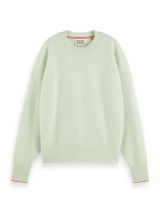 Scotch & Soda - Flauschiger Pullover grün - Gr. - S