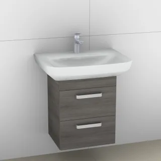 Artiqua 414 Waschtischunterschrank für Sentique 514365 Graphit Struktur quer, 414-WU2L-V14-7070-401 414-WU2L-V14-7070-401