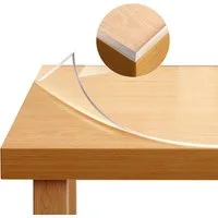 Woltu Tischdecke (1-tlg), 2 mm Tischschutz transparent für Tisch aus PVC, wasserdichten