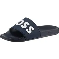 BOSS Kirk Slide Badepantolette, Sommerschuh, Poolslides, Schlappen, mit BOSS-Logoschriftzug