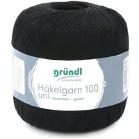 Gründl Häkelgarn 100, Baumwolle dünn zum Häkeln Handarbeiten DIY, 100g Häkelwolle, 566,00 m (Baumwollgarn, Filethäkelgarn), 60° waschbar