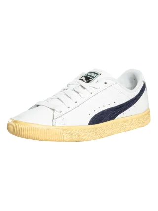 Puma Clyde Vintage-Sneakers Aus Leder, Weiß