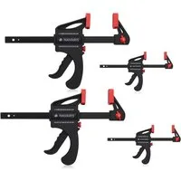 Navaris Zwinge Navaris 4er Einhandzwingen Set, 10-15 cm, 20-60 kg