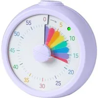 relaxdays Küchentimer Visueller Timer Regenbogen lila