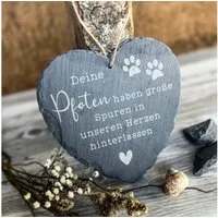Spruchreif® Dekohänger Großes Schieferherz mit Gravur, Wanddeko