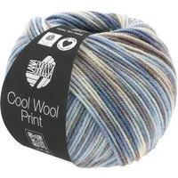 LANA GROSSA COOL WOOL PRINT Häkelwolle, 160 m (pflegeleichtes Strickgarn aus extrafeiner Merinowolle), 50 g