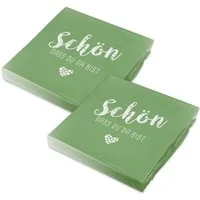 itenga Papierserviette itenga 40x Serviette Schön dass du da bist grün