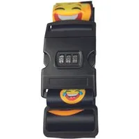 BASI Koffergurt Gepäckgurt Smileys, (Spar-Set), Zahlenschloss 3-stellig, verstellbar, Länge 200cm, Breite 5cm, 1 Stück