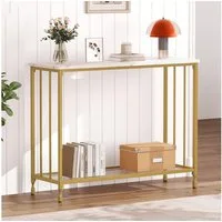GarveeMore Konsolentisch,105x30x81cm, Schmaler Beistelltisch,Flurtisch,Kleiner Ausstellungstisch,Sofatisch