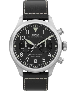 Timex Waterbury Ace Schwarz Herren Armbanduhr TW2Y19000