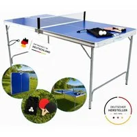 FASports Tischtennisplatte Fabula mit Spielset für Kinder und Jugendliche (Set, 4-tlg., Netz, Schläger, Ball), klappbarer Tischtennistisch, leicht transportierbar und verstaubar