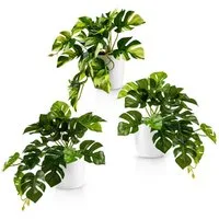 Kunstpflanze Künstliche hängepflanzen im Keramiktopf, Kunstpflanze hängend Efeu, Eukalyptus, Monstera, Zebrapflanze, PASCH