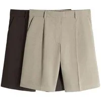 The Set Shorts The Set Bermudashorts mit Bundfalte, 2er-Pack (2-tlg)