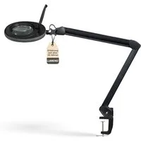 Lumeno Lupenlampe 721X LED Lupenleuchte CRI>90 mit Tischklemme und 127 mm Echtglaslinse, LED fest integriert, Kaltweiß, 6500 K, LED Leuchte