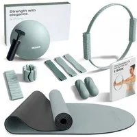 NEOLYMP Pilates-Ring Pilates Set für Zuhause – Pilates Ball, Pilates Ring & Gewichte (Pilates Essential Kit Damen & Anfänger - Home Pilates), Pilates Zubehör Set – inkl. Pilates Bänder, 1kg Hanteln & E-Book