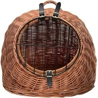 Aumüller Tierreisebox Katzenhöhle/Transportkorb aus Vollweide, lackiert, 60 cm