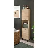 welltime Hochschrank Tampa, Höhe 125cm, hängend oder stehend montierbar Badschrank, Bad-Hängeschrank, Badezimmer, Bad-Möbel