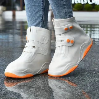 XANES 1Pair Bicycle Protective Gear Waterproof Non-slip Shoe Covers Easy Double Buckle Design Outdoor Reusable Overshoes