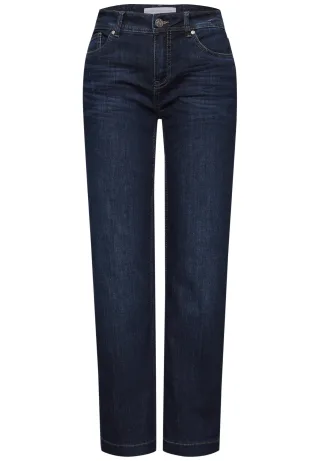 Street One - Straight Leg Jeans deep indigo washed - Gr. - 30