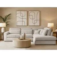 Beautysofa Ecksofa mit dekorativen Kissen PARMA, im modernes Design, klassische Polsterecke inklusive Wellenfedern, Ottomane links oder rechts wählbar