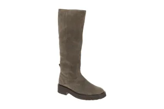 Gabor Damenstiefel 71.788.18 Grau mohair Langschaftstiefel mit Blockabsatz