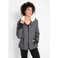 bonprix Funktionsjacke mit Teddyfleece-Futter, wind- und wasserdicht, mit hohem Stehkragen