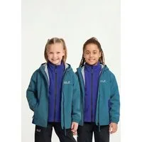 Jack Wolfskin 3-in-1-Funktionsjacke ICELAND 3IN1 JKT K Alwetterjacke für Kinder, wasser- und winddicht, warm