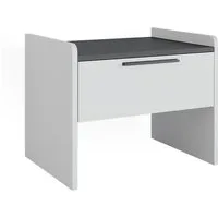 Vicco Sitzbank Roman, Weiß/Anthrazit, 53.5 x 41.1 cm mit 1 Schublade (1-St)