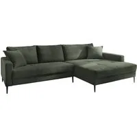 Trends by HG Ecksofa Summer, 2 Teile, hochwertiger Stoff mit edlem Metallfuß