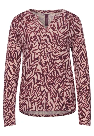 Street One - Bedrucktes Shirt rot - Gr. - 34