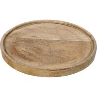 CEPEWA Dekoteller Dekoteller Ø25x2,5cm Mangoholz rund Dekoschale Naturprodukt rustikal