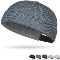 Zaewry Dockermütze Docker-Cap Herren Seemannsmütze Hafenmütze Basecap Randlose Docker-Mütze für Damen Herren Leichte Mesh-Totenkopf-Kappe