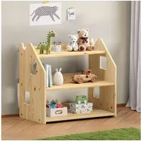 IDIMEX Kinderregal YASMIN, Bücherregal, Montessori Spielzeugregal Kinderzimmer Regal aus Massivho
