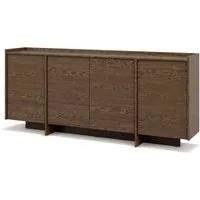 Beautysofa Kommode JUNI 200 cm im Japandi-Stil (Sideboard grifflos, 4 Türen, Push-to-Open), Design Kommode für Wohnzimmer & Schlafzimmer