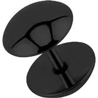 Taffstyle Fake-Ear-Plug Piercing Ohrstecker Fake Tunnel Hantel Halbrund poliert (Ohrring Ohrstecker mit Platten glänzend Damen & Herren Chirurgenstahl)