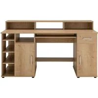 VOGL Möbelfabrik Schreibtisch Timra mit Monitoraufsatz, Tastaturauszug & Towerfach, Breite 154 oder 178 cm, Made in Germany