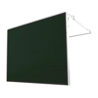 Garagentor Tannengrün RAL 6009, Sektionaltor Typ Basic, 2000 x 1900 mm, Woodgrain, Kleinsicke, ohne Antrieb, individuell konfigurieren