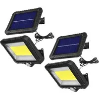 Maclean LED Solarleuchte MCE438, LED fest integriert, Tageslichtweiß, Solar LED Strahler mit Bewegungssensor