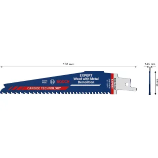 Bosch EXPERT ‘Wood with Metal Demolition’ S 967 XHM Säbelsägeblatt - 2608900397