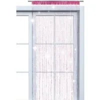 wometo Fadenvorhang Lurex (1 St), Stangendurchzug, halbtransparent, 100% Polyester, OEKO-TEX®, Fadengardine mit GLITZER-Effekt, kürzbar