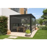 empasa Pergola "ZEUS" Sonnenschutzrollo, Vorhang / Sonnenschutzrollo manuell