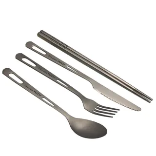 Tableware Portable Pure titanium Utensils Set Ultralight Outdoor Knife Fork Spoon Cutlery Travel Camping Dinnerware Set,