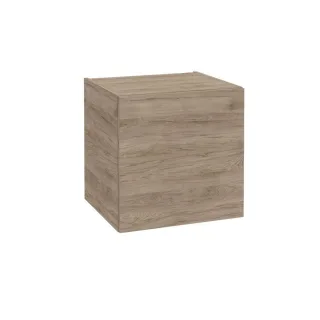 Neuesbad Serie 40 Seitenschrank mit Wäschekorb, B:500,H:500,T:450mm, Korpus/Front: Walnuss Rockford NB1DF001-B-050161