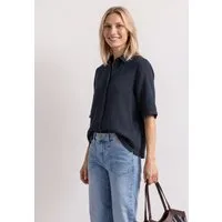 STREET ONE Hemdbluse Sommerbluse, hochwertiger Musselin aus Baumwolle