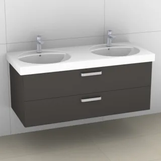Artiqua 413 Waschtischunterschrank für Preciosa 133200, 133220 Stahlgrau, 413-WU2L-K47-7142-88 413-WU2L-K47-7142-88