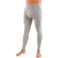 HERMKO Lange Unterhose Long Johns, lange Unterwäsche, Underwear Tights mit Eingriff,100 % Bio-Baumwolle, Weichbund, elast. Beinabschlüsse
